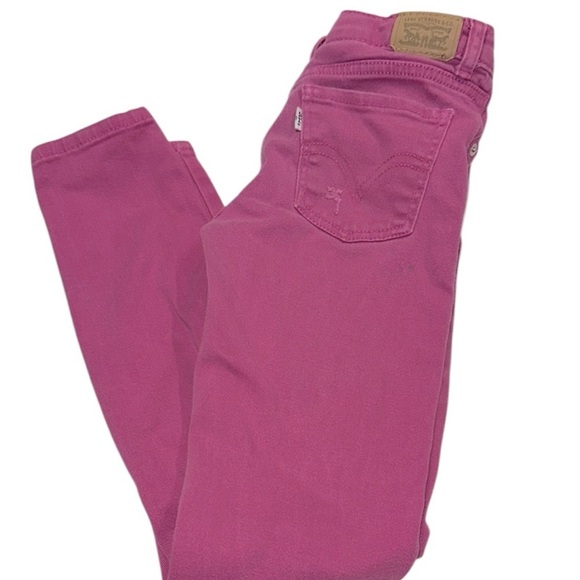 Levi’s Girls Pink Jeans size 12 - Picture 1 of 8